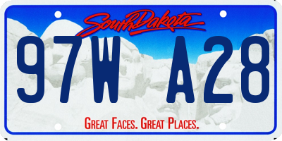 SD license plate 97WA28
