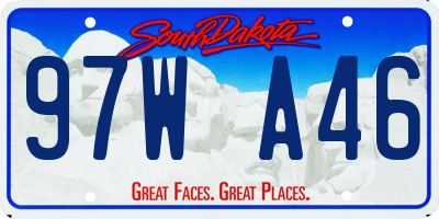 SD license plate 97WA46