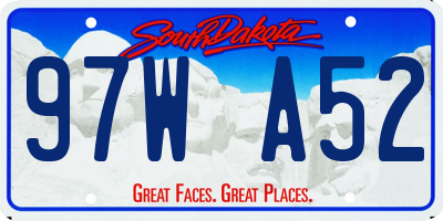 SD license plate 97WA52