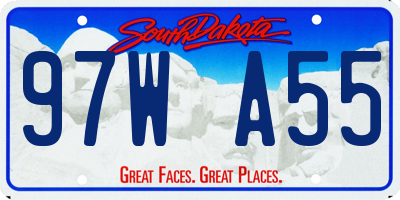 SD license plate 97WA55