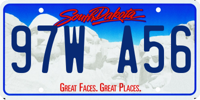 SD license plate 97WA56