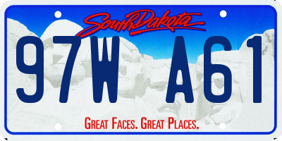 SD license plate 97WA61