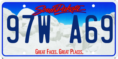 SD license plate 97WA69