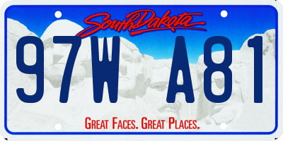 SD license plate 97WA81