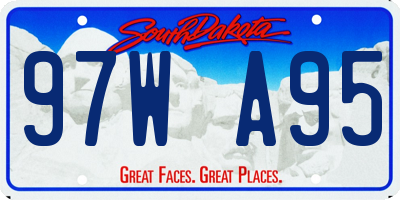 SD license plate 97WA95