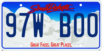 SD license plate 97WB00