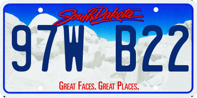 SD license plate 97WB22