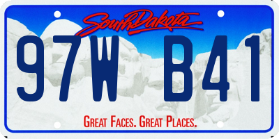 SD license plate 97WB41