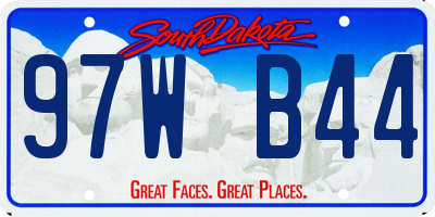 SD license plate 97WB44