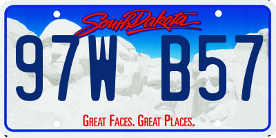 SD license plate 97WB57