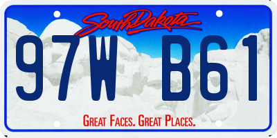 SD license plate 97WB61
