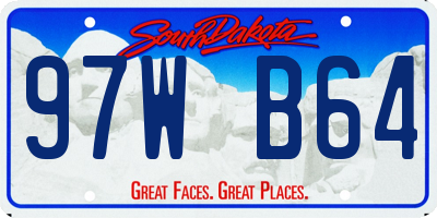 SD license plate 97WB64