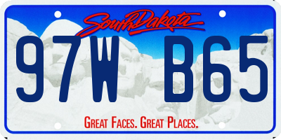 SD license plate 97WB65