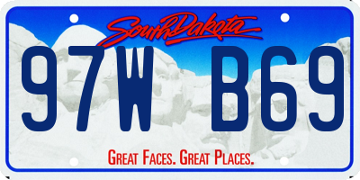 SD license plate 97WB69