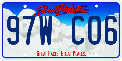 SD license plate 97WC06