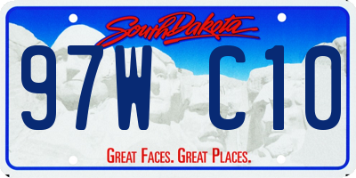 SD license plate 97WC10