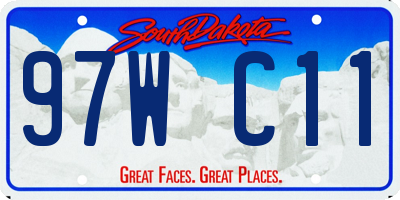 SD license plate 97WC11
