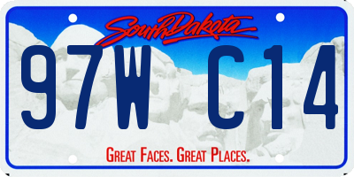 SD license plate 97WC14
