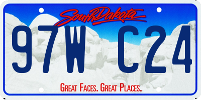 SD license plate 97WC24