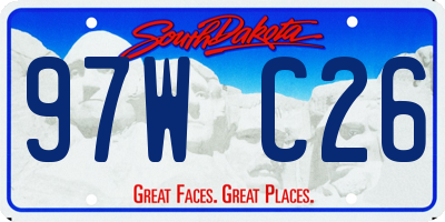 SD license plate 97WC26