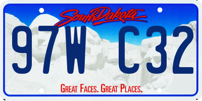 SD license plate 97WC32