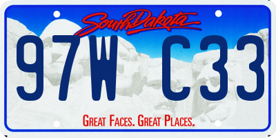 SD license plate 97WC33