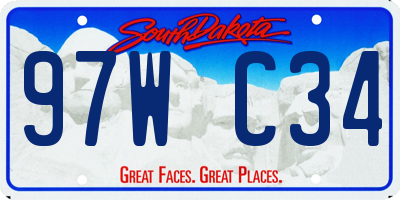 SD license plate 97WC34