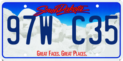 SD license plate 97WC35