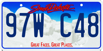 SD license plate 97WC48