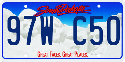 SD license plate 97WC50