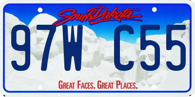 SD license plate 97WC55