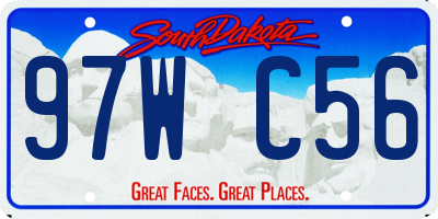 SD license plate 97WC56