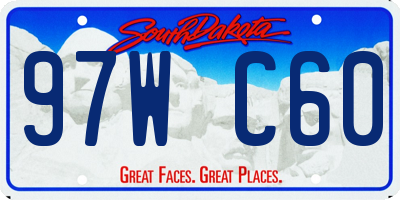 SD license plate 97WC60