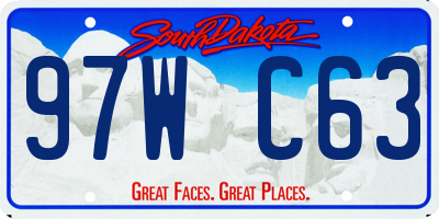 SD license plate 97WC63