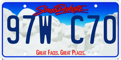 SD license plate 97WC70