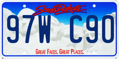 SD license plate 97WC90