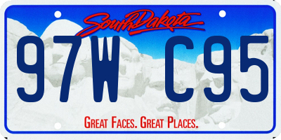 SD license plate 97WC95