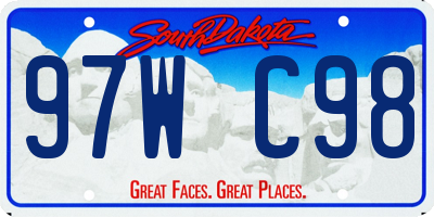 SD license plate 97WC98