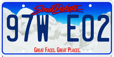 SD license plate 97WE02