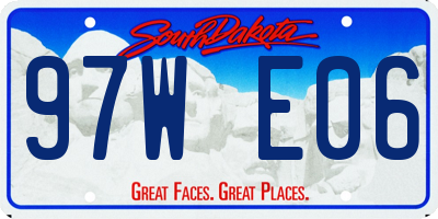 SD license plate 97WE06