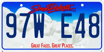 SD license plate 97WE48