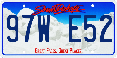 SD license plate 97WE52