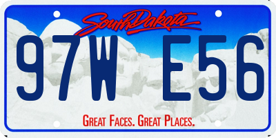 SD license plate 97WE56