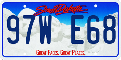 SD license plate 97WE68