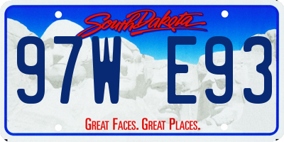 SD license plate 97WE93