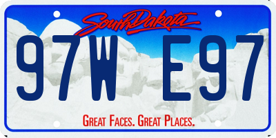 SD license plate 97WE97