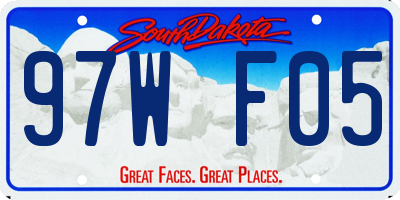 SD license plate 97WF05