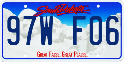 SD license plate 97WF06