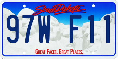 SD license plate 97WF11