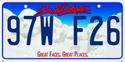 SD license plate 97WF26
